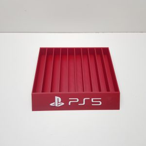 Home 3D-geprinte PS5 gamecase houder rood