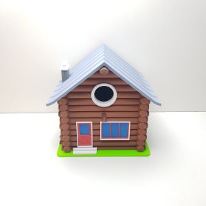 Home 3D-geprint Vogelhuisje in de vorm van een blokhut