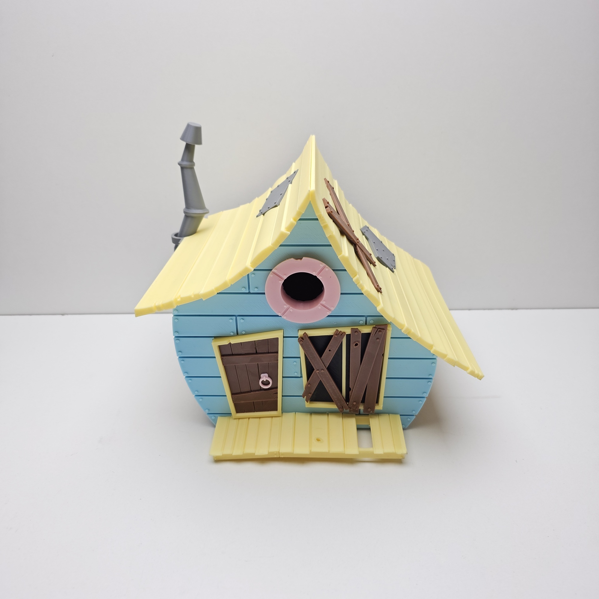 Cartoon Hut Vogelhuisje – Scheef Huisje Design