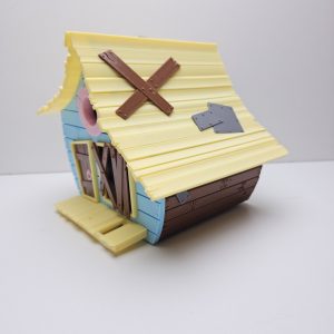 Cartoon Hut Vogelhuisje – Scheef Huisje Design